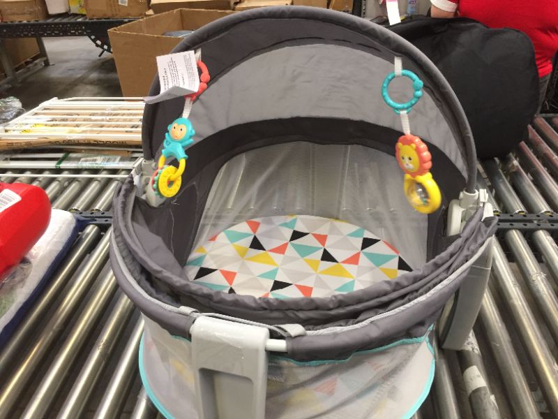 Photo 2 of Fisher-Price On-the-Go Baby Dome, Grey/Blue/Yellow/White