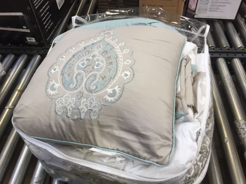 Photo 2 of 8pc King Stacie Comforter Set Blue