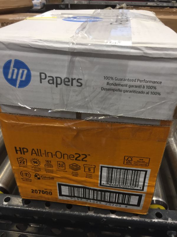 Photo 2 of HP Printer Paper, All In One22, 8.5 x 11 Paper, 22lb, 96 Bright - 5 Ream / 2,500 Sheets (207000C)