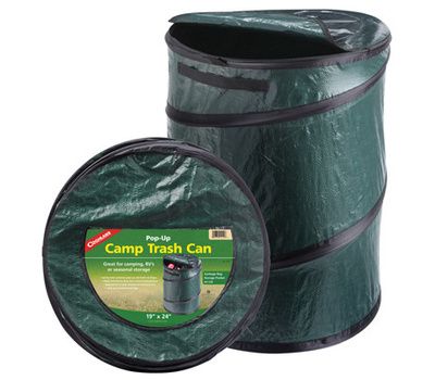 Photo 1 of Coghlans Pop-Up Trash Can, Size: Diameter x 24, Green