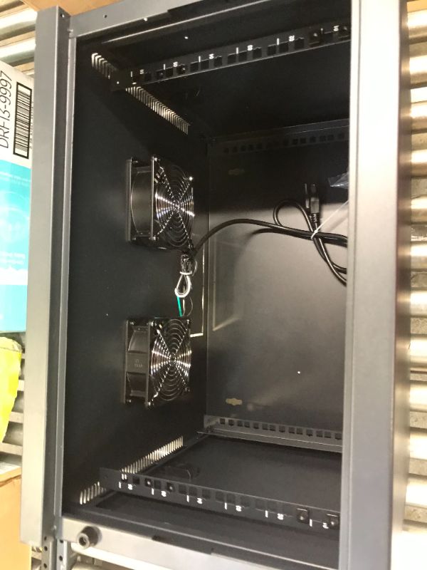 Photo 2 of NavePoint 15U Deluxe IT Wallmount Cabinet Enclosure 19-Inch Server Network Rack with Locking Perforated Door 24-Inches Deep Black