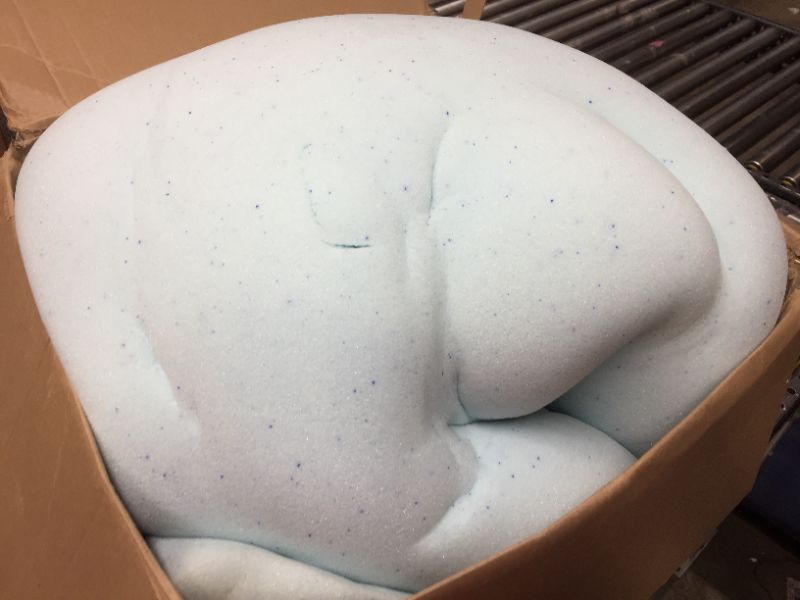 Photo 1 of blue foam mattress in a box-- unknown model and size 