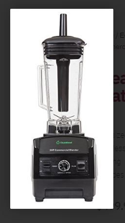 Photo 1 of Cleanblend Smoothie Blender - 3 HP 1800 Watt high speed Motor for Milk Shakes, Frozen Fruit, Crushing ice, 64 Ounce BPA Free Jar, 8 Sharp Stainless Steel Blades, Variable Speed control with Pulse