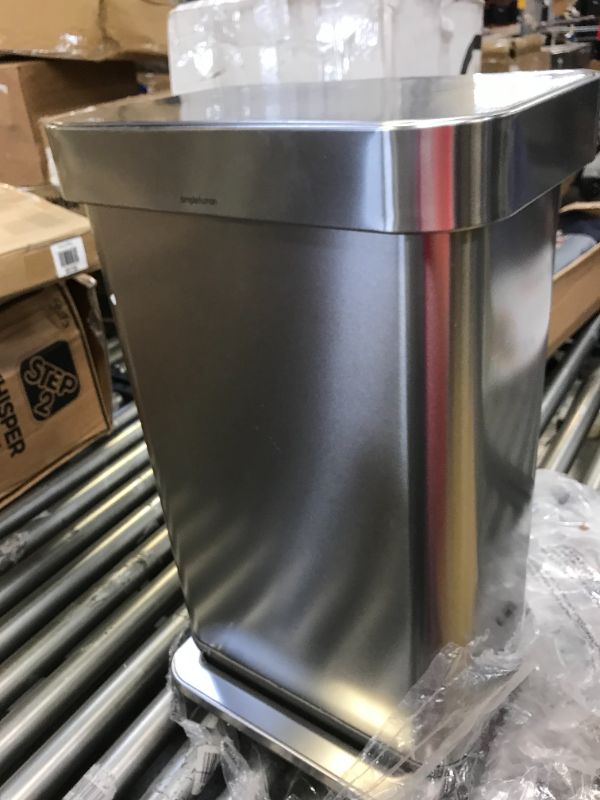 Photo 1 of Simplehuman 55L Rectangular Step Can & 4.5L Round Step Can
