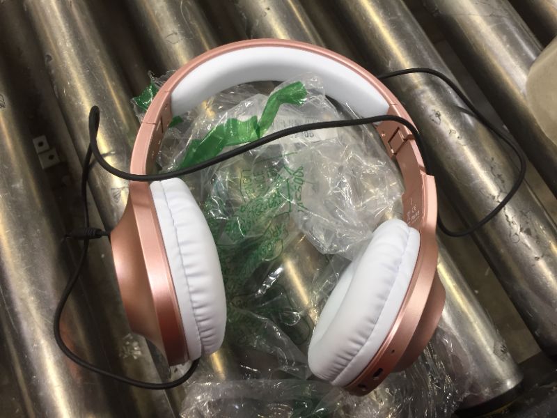 Photo 1 of letscom rose gold headphones 