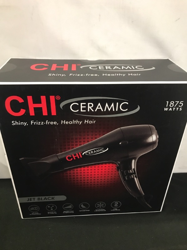 Photo 2 of CHI Ceramic Hair Dryer in Black (FACTORY SEALED SHUT, BRAND NEW)