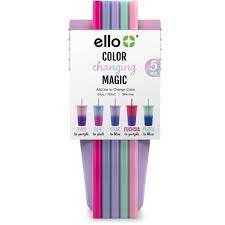 Photo 1 of Ello 16oz 5pk Plastic Straw Tumblers - Color Changing