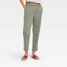 Photo 1 of Women's High-Rise Tapered Pants - Universal Thread™ Olive Gray 14