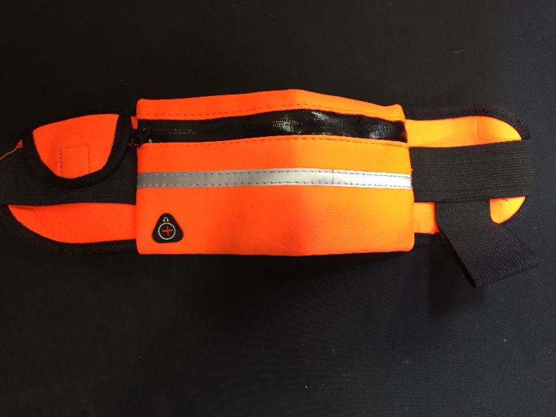 Photo 1 of BRIGHT NEON ORANGE REFLECTIVE FANNY PACK FOR RUNNING/WALKING