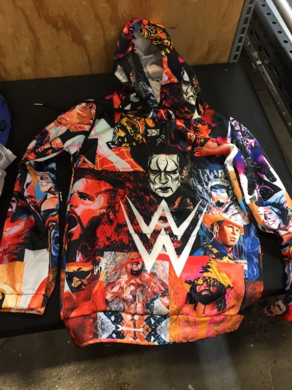 Photo 1 of BOYS YOUTH SMALL WWE WRESTLING HOODED PULLOVER SWEATSHIRT