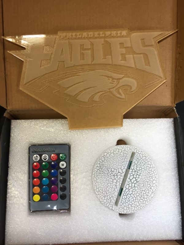 Photo 2 of 3D ILLUSION LAMP PHILADELPHIA EAGLES