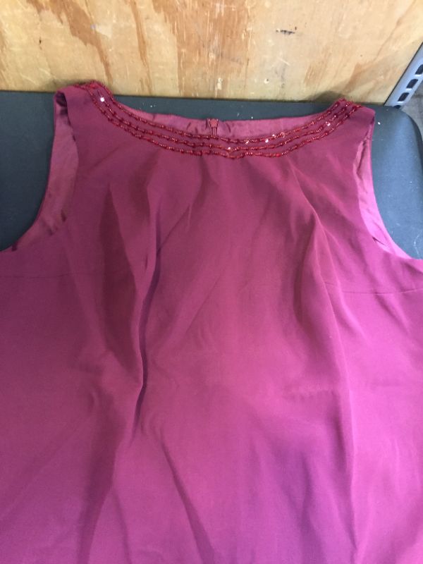 Photo 1 of WOMEN'S PLUS SIZE 18W SLEEVELESS DARK RED BLOUSE