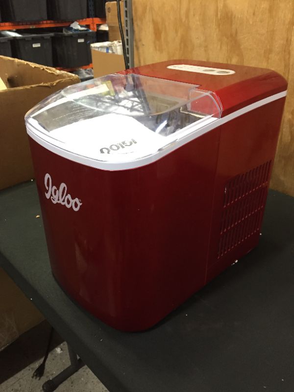 Photo 3 of Igloo 26-Pound Portable Ice Maker, Retro Red Iceb26rr
