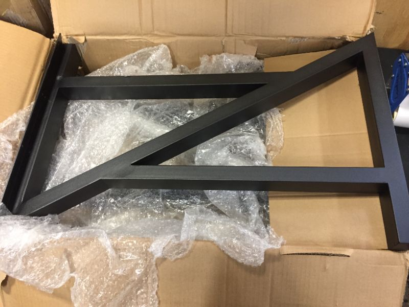 Photo 1 of  2 Pcs Furniture Legs Rustic Decory Triangle Shape Table Legs,Heavy Duty Metal Desk Legs,Dining Table Legs,Industrial Modern, DIY Iron Bench Legs(H28”xW17.7”)