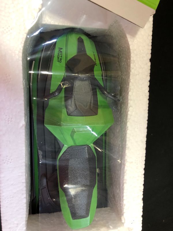 Photo 2 of  2.4G RC Boats for Kids - Remote Control Boat for Kids & Adults for Lakes & Pools with 2 Batteries / Dual Motors/2 Charger Cables & Low Battery Prompt Motor Boat (Green)
