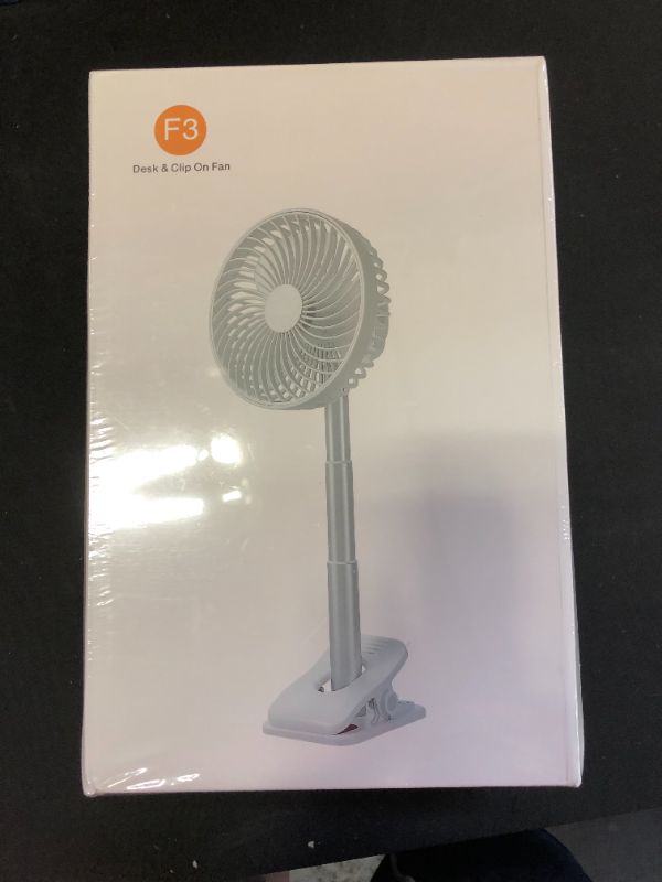 Photo 2 of  Clip On Fan Stroller Fan Battery Operated Portable Fan Stepless Speed 360 Degree Rotation Small Desk Fan with Strong Clamp Personal Table Fan for Baby Crib Treadmill Car