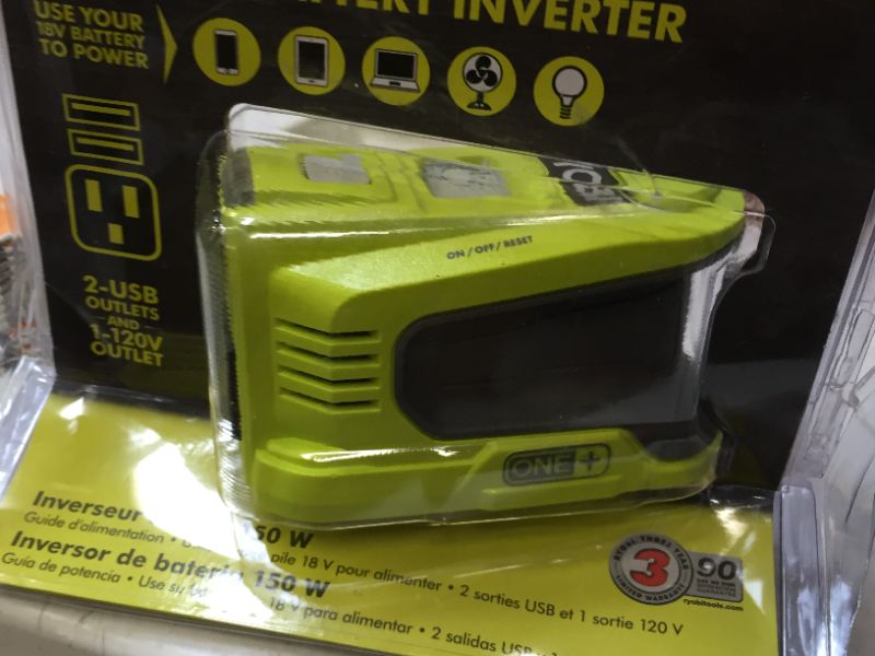 Photo 2 of Ryobi 150-Watt Powered Inverter Generator for 18-Volt Battery
