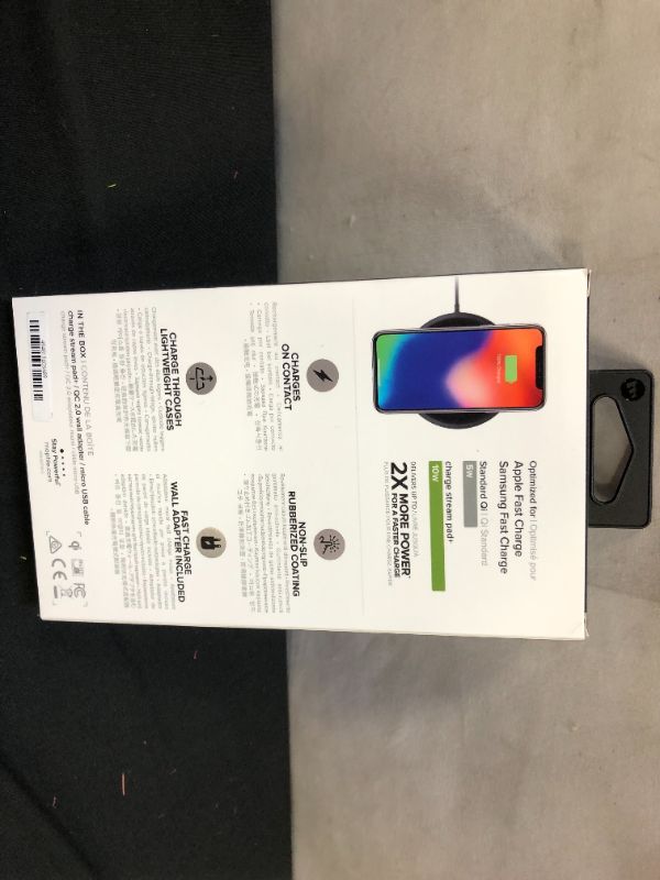 Photo 3 of mophie 4116_WRLS-CHGPAD-AC-BLK-NA - Wireless Charge Pad - Apple Optimized - 7.5W Qi Wireless Technology for Apple iPhone 11, 11 Pro, 11 Pro Max, XR, XS Max  ---- fabric sealed