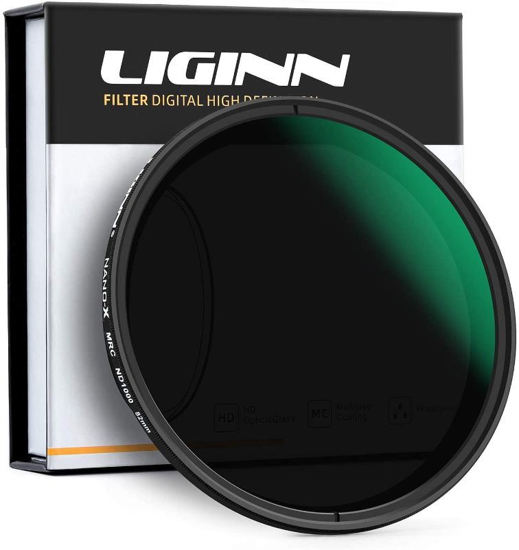 Photo 1 of LIGINN 55MM ND1000 (10 Stop) ND Filter, Fixed Neutral Density Filter Multi-Coated Glass Nano-X MRC Series for Camera Lens
