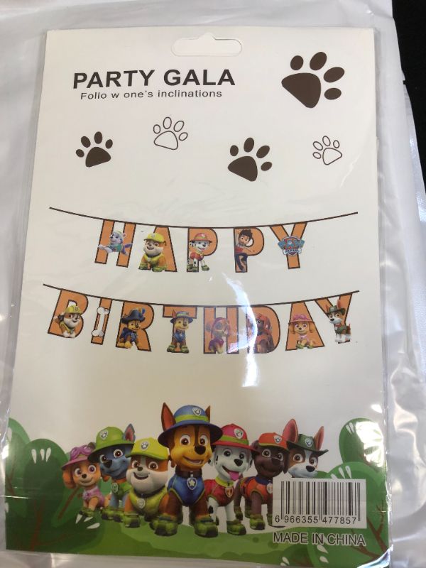 Photo 1 of 2 PACK OF PAW PATROL BIRTHDAY DECORATIONS 