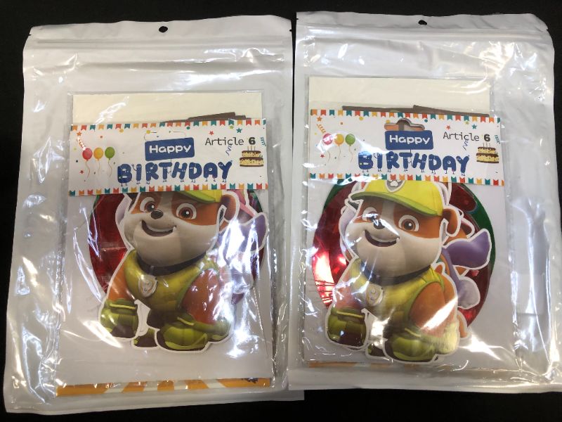 Photo 2 of 2 PACK OF PAW PATROL BIRTHDAY DECORATIONS 