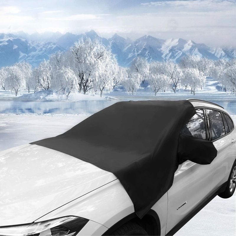 Photo 1 of Adoric Life Car Windshield Snow Cover,Automotive Windshield Snow Shade, All Car Universal Removal Snow Leaf Waterproof Front Window Covers
