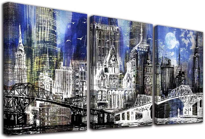 Photo 1 of Canvas Wall Art For Living Room Family Wall Decor For Bedroom Modern Bathroom Wall Decoration Paintings Urban Abstract Wall Pictures Artwork Inspirational Canvas Art Prints Kitchen Home Decor 3 Piece 12 x 16 in (3 Piece)

