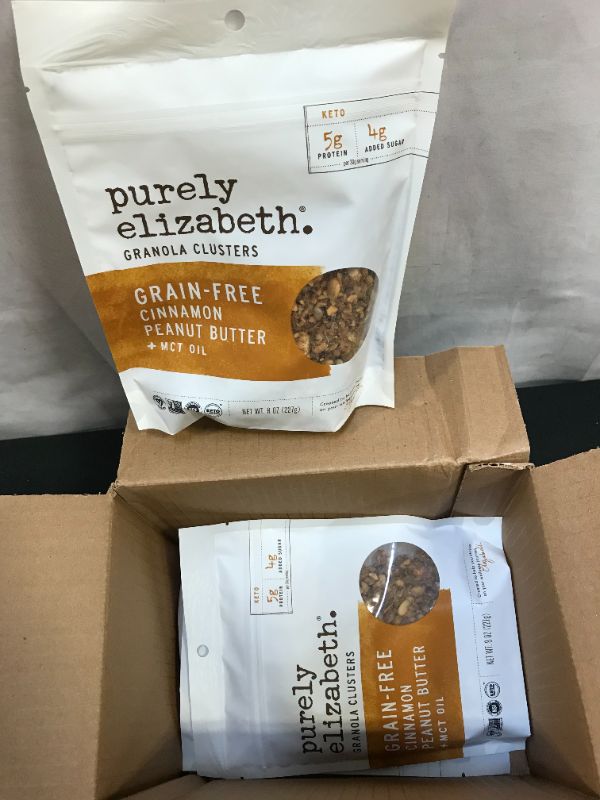 Photo 2 of (3pack)Purely Elizabeth Grain Free Granola Peanut Butter Cinnamon - 8oz exp- 08-31-2021