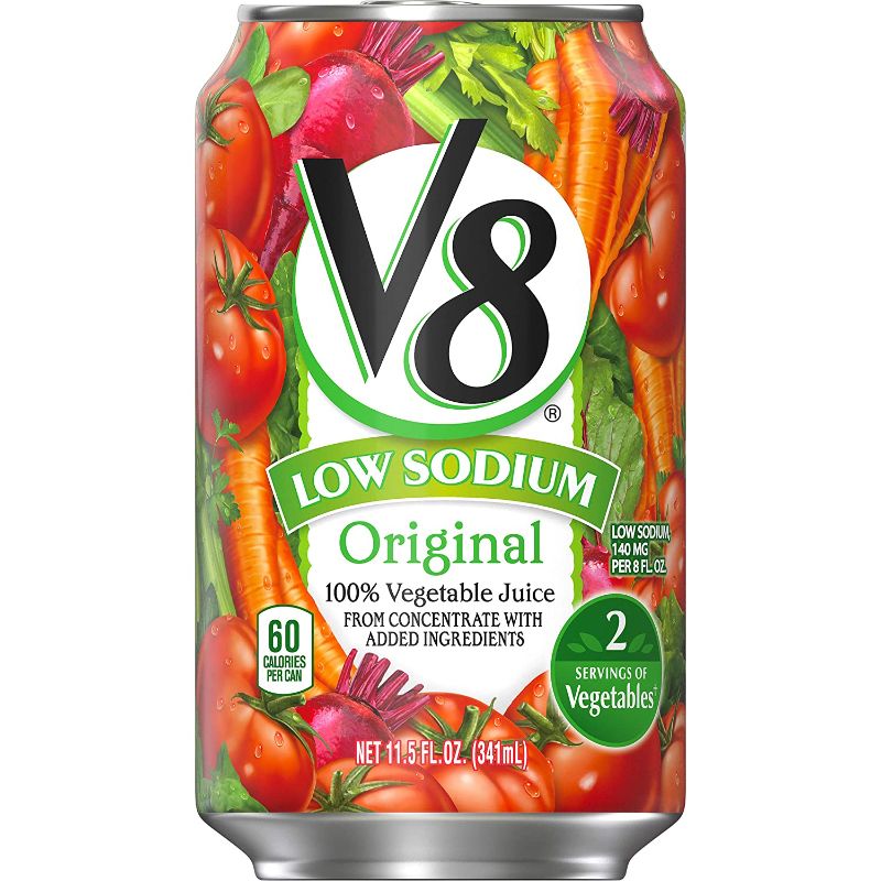 Photo 1 of 18 pieces-----V8 Low Sodium 100% Vegetable Juice, 11.5 oz. Can  Exp-14-sep-2022
