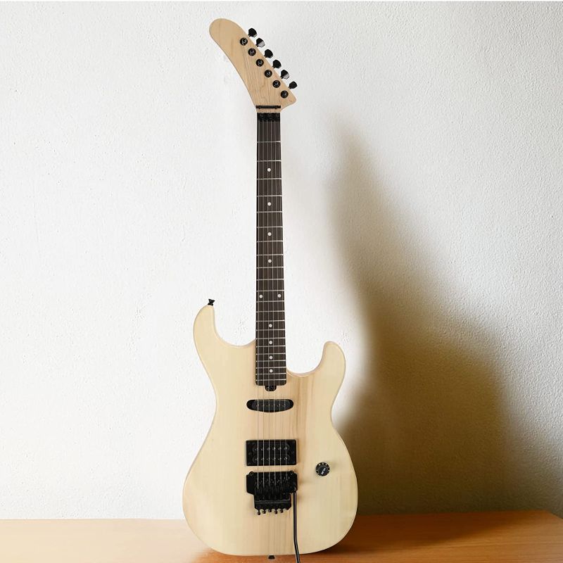 Photo 1 of ZUWEI DIY Electric Guitar Kits BSESPUN - Basswood Body, Humbuckers Single Pickup, Banada Headstock, Maple Neck, Black Hardware 22F with 3.4 Feet Cable
