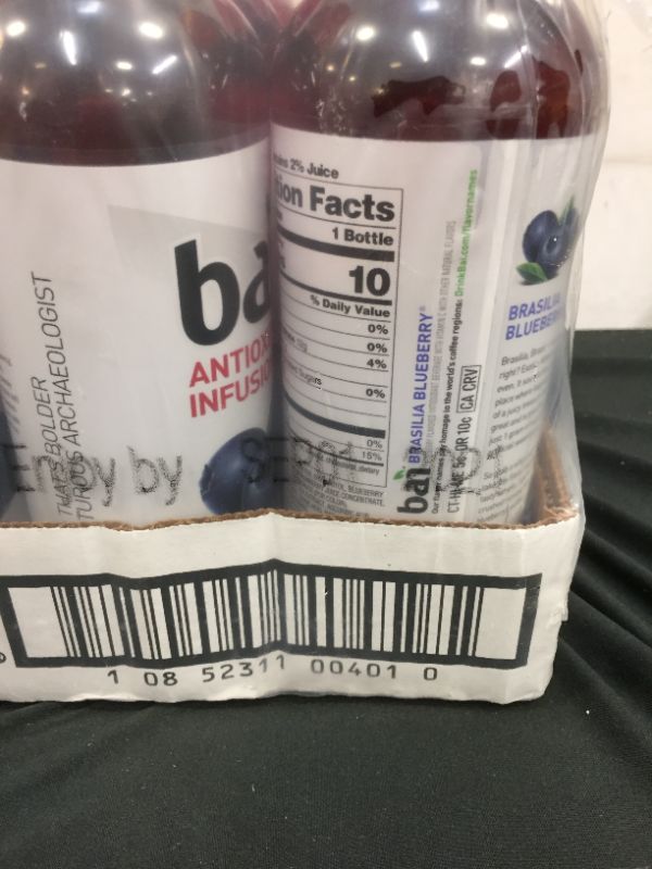 Photo 3 of (2 Pack Of 12 Count Each) Bai Flavored Water, Brasilia Blueberry, Antioxidant Infused Drinks, 18 Fluid Ounce Bottles, 12 Count***exp- sep-01-2021***
