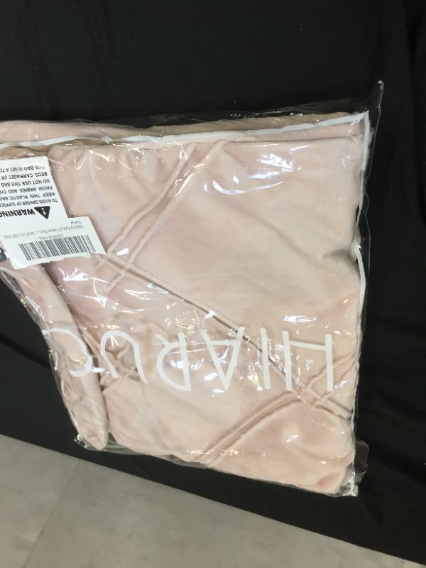 Photo 1 of Pack of 2 Velvet Throw Pillow Covers Decorative Pillowcase,Diamond Textured Solid Square Cushion Covers, for Couch/Sofa/Bed/ Living Room/Car, Set of 2 (12''x20'', Pink)

