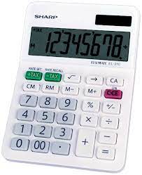 Photo 1 of Sharp EL-310WB 8 Digit Professional Mini-Desktop Calculator