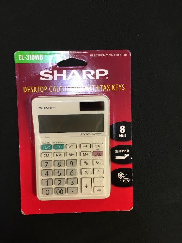 Photo 2 of Sharp EL-310WB 8 Digit Professional Mini-Desktop Calculator