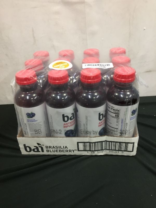 Photo 1 of (2 Pack, 12 Count Each )Bai Flavored Water, Brasilia Blueberry, Antioxidant Infused Drinks, 18 Fluid Ounce Bottles. Exp- Sep-01-2021
