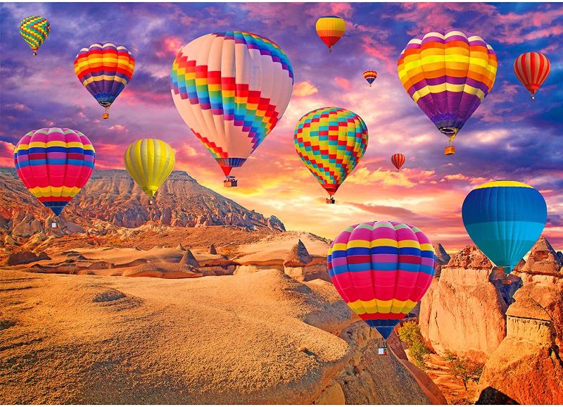 Photo 1 of Gesonlinka Puzzles for Adults 1000 Piece, Hot Air Balloon 1000 Piece Puzzles for Adults, 27.5?×19.6? Jigsaw Puzzles 1000 Pieces for Adults (Turkey Air Balloon)
