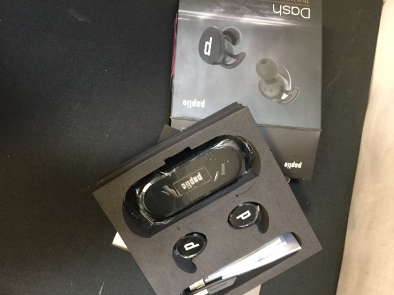 Photo 5 of (brand new open for photos)Paplio Dash True Wireless Extra Bass Earbuds, Bluetooth 5.0 Headphones, 20 Hrs Long Battery, Noise Isolating, Microphone, IPX5 Waterproof TWS Stereo Earphones for Workout, Gym, Sport, and Running
