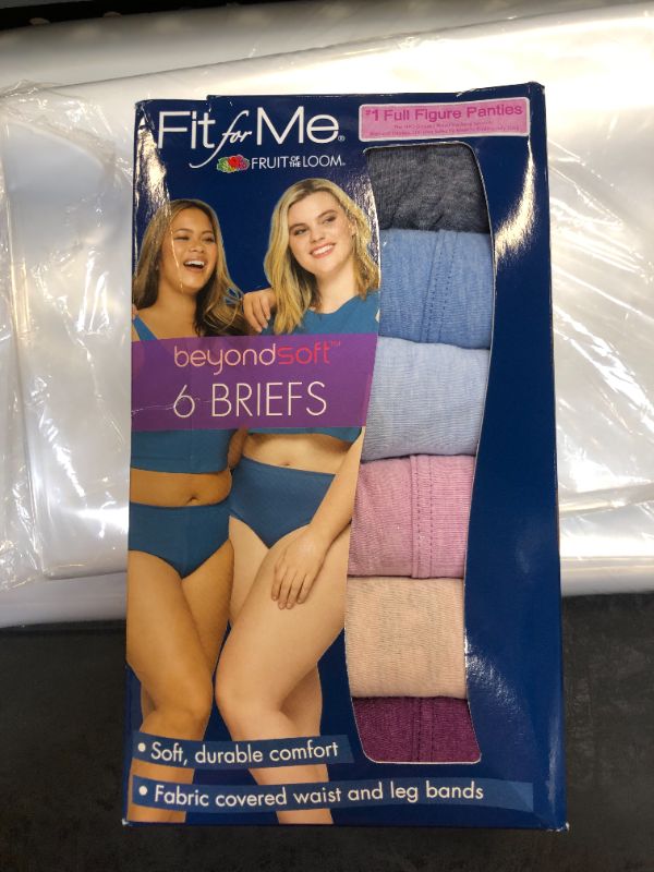 Photo 1 of Fit for Me by Fruit of the Loom Women's Plus 6pk Beyondsoft Classic Briefs - Colors May Vary Size 9 
