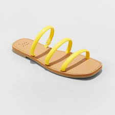 Photo 1 of Women's Wren Triple Strap Sandals - A New Day™ Size 9 (New, sole dirty)

