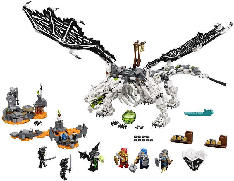 Photo 1 of LEGO NINJAGO Skull Sorcerer’s Dragon 71721 NINJAGO Dragon Set Featuring Warrior Toy Figures (1,016 Pieces)
