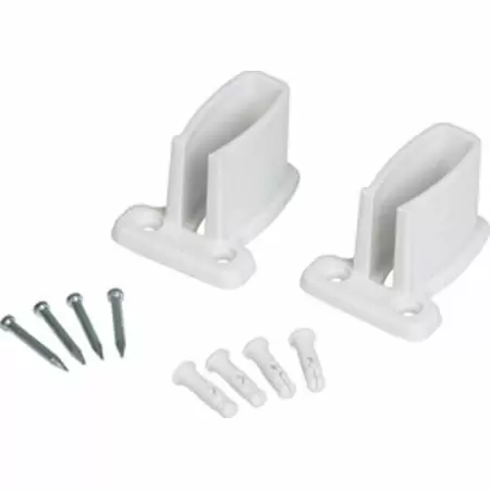 Photo 1 of ClosetMaid 2662000 White Wire Shelving Wall Bracket 3 pack
