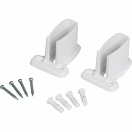 Photo 1 of ClosetMaid 2.19 in. x 2.19 in. White Low Profile Wall Brackets (2-Pack) 3 pack
