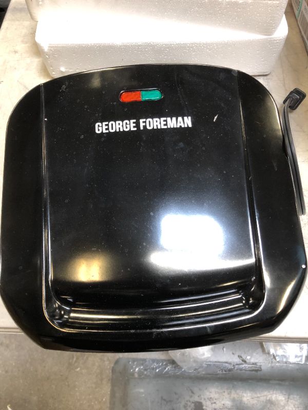 Photo 3 of George Foreman 4-Serving Removable Plate Electric Grill and Panini Press, Black, GRP1060B