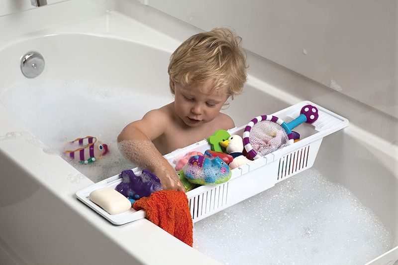 Photo 2 of KidCo Bath Toy Organizer Storage Basket, White
