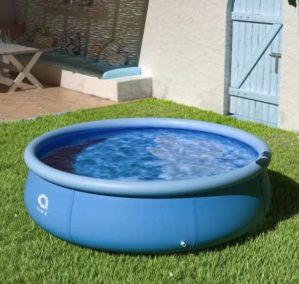 Photo 2 of 8 ft. Round 25 in. Deep Easy Set Above Ground Inflatable Pool Family Swimming Pool Outdoor Garden
