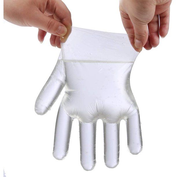 Photo 1 of 1000 Pcs Disposable Plastic Gloves Food Prep Glove Safety Gloves For Cooking Food Handling Kitchen Barbecue Cleaning size Large 
