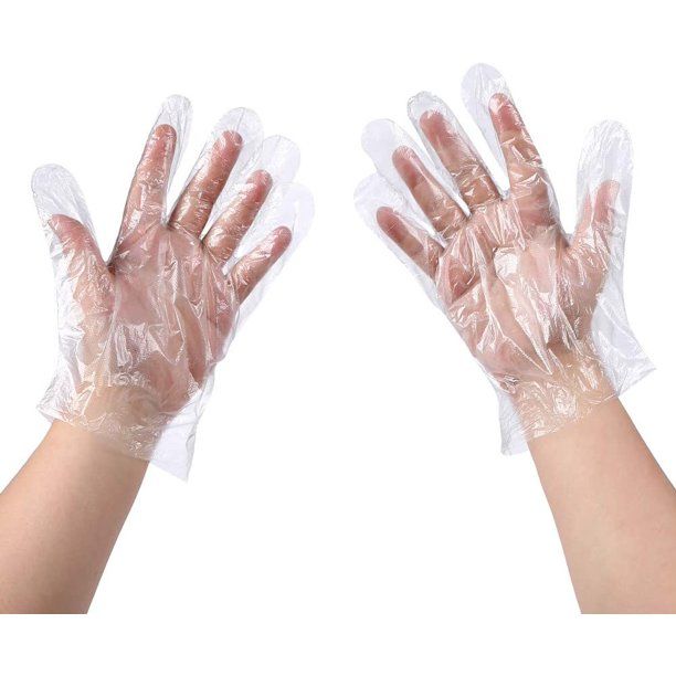 Photo 1 of 1000 Pcs Disposable Plastic Gloves Food Prep Glove Safety Gloves For Cooking Food Handling Kitchen Barbecue Cleaning size Large 
