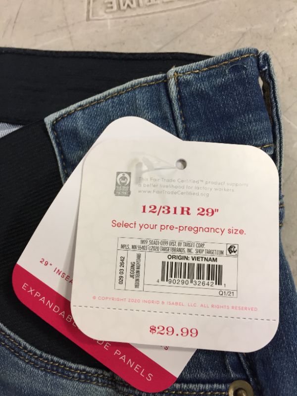 Photo 2 of Maternity Jeans SZ 12/31R 29 inch