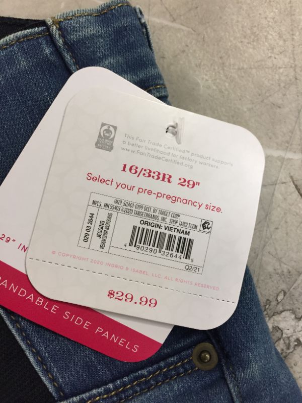 Photo 1 of Maternity Jeans SZ 16/33R 29 inch