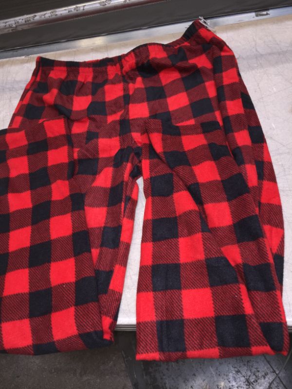 Photo 2 of Women's Holiday Buffalo Check Plaid Fleece Matching Family Pajama Pants - Wondershop™ Red MEDIUM
